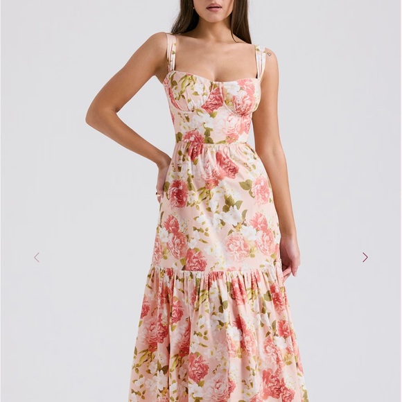 House of CB Dresses & Skirts - House of CB Pink Floral Midi Dress